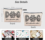 IWXYI Dog Mom Gifts For Women,Dog mama Makeup Bags with Zipper,Dog mama Makeup Bag Zipper Pouch Travel Toiletry Gifts For Women