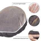 Lordhair Toupee for Men Full French Lace Hairpieces, Base Size 6x8 inch Hair Replacement System for Men #3