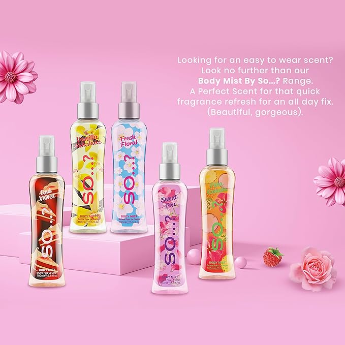 So...? Sweet Pea Body Mist for Women - 3.5 oz Body Mist - Pack of 2