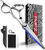 6" Hair Cutting Scissors Professional Barber Scissors, Hair Cutting Shears with 440C Steel - 60HRC Hardness Extremely Sharp with Ergonomic for Salon & Home Use (6'' Professional Hair Shears)
