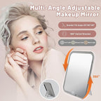 Travel Makeup Bag with LED Mirror – 3 Brightness Modes, Portable Lighted Makeup Case with Adjustable Dividers, Cosmetic Organizer Gift for Women (Pink)