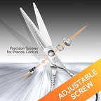 Fenice Peak Straight Hair Cutting Scissors 6.0'' Barber Haircut Shears with Sharp Razor Edge 440C Hair Scissors with Engraving Handle for Salon and Home User