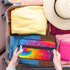Rainbow Tie Dye Travel Toiletry Bag for Women Men Abstract Swirl Tie Dye Lightweight Cosmetic Makeup Bag Waterproof Shaving Bag Dopp Kit with Large Capacity for Toiletries and Shaving Accessories