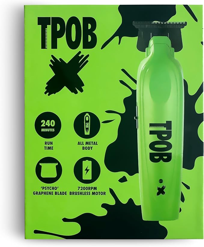 TPOB X Digital Brushless 7200rpm Professional Hair Trimmer Hair Clippers for Men, Psycho Blade Trimmer Cordless Rechargeable Edgers Clippers