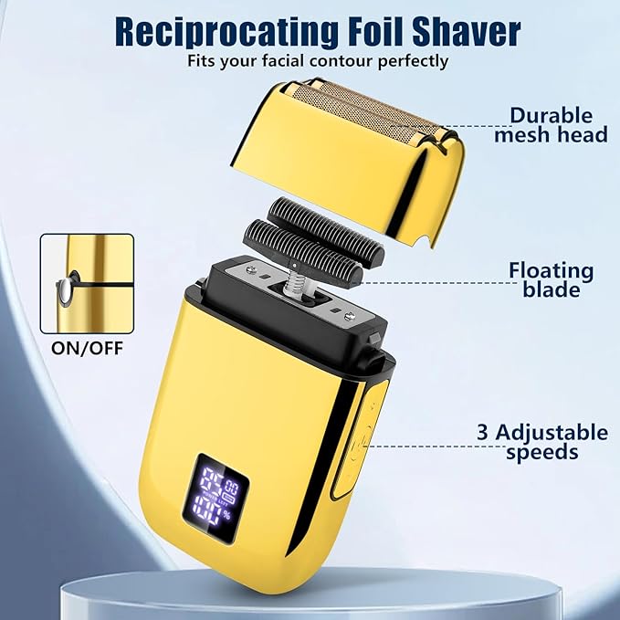 Hair Clippers for Men, Professional Beard Trimmer Mens Shaver Electric Razor Nose Trimmer Kit, Cordless Barber Clippers and Trimmers Set, Hair Cutting Kit, Shaving Machines for Men Grooming Gifts
