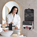 Travel Toiletry Bag for Women & Men Modern Fruit Cherry Hanging Cosmetic Organizer Portable Waterproof Makeup Case Make Up Bag with Compartments Travel Essentials for Bathroom Shower