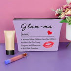 Sazuwu Grandma Makeup Bag Purple Gifts for New Grandma Grandmother Grandma to Be Cosmetic Bag Mothers Day Birthday Travel Pouch