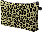 Cute Travel Makeup Bag Cosmetic Bag Small Pouch Gift for Women (Leopard Print)