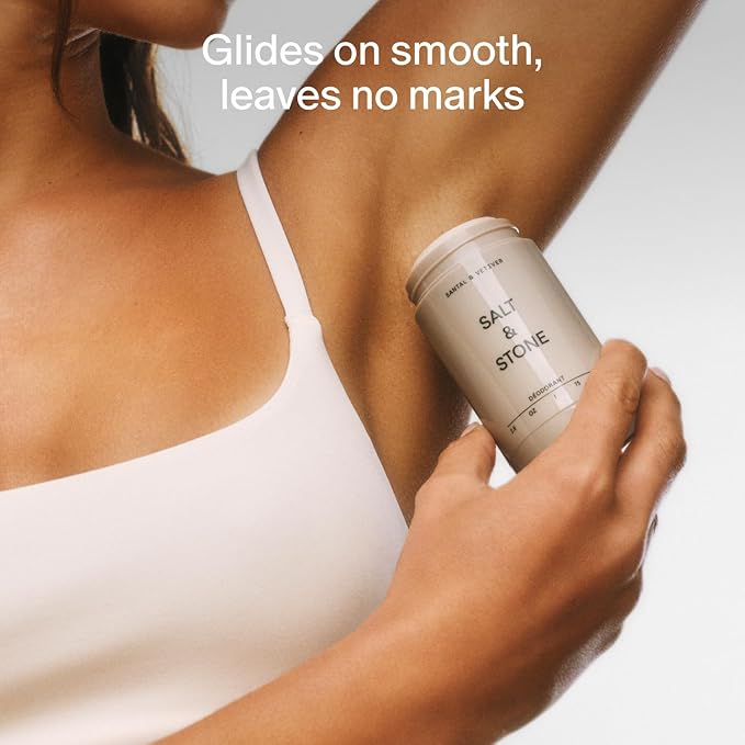 SALT & STONE Aluminum Free Deodorant | Extra Strength 48 Hour Protection for Women & Men | Made with Seaweed Extracts, Shea Butter & Prebiotics (Black Rose & Oud)