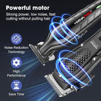 HIENA Professional Hair Clipper Set & Trimmer Kit for Men, Rechargeable Cordless Barber Clippers for Hair Cutting, Haircut Clippers, Gift for Men