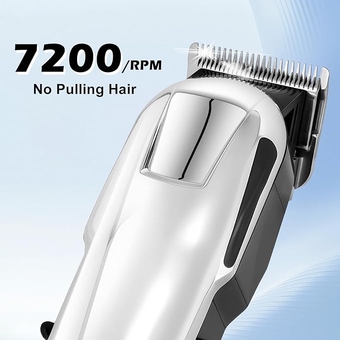 2 Pack Hair Clippers for Men Cordless Clippers for Hair Cutting Rechargeable Beard Hair Trimmer LED Display stocking stuffers for men