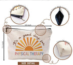 Makeup Bag for Physical Therapists - Appreciation Gift for Women, Cosmetic & Toiletry Bag for Good Days in Therapy