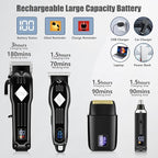 Professional Hair Clippers and Trimmer Set for Men, Beard Trimmer & Foil Shaver & Nose Trimmer Kit, Cordless Mens Clippers and Grooming Kit for Hair Cutting, Beard Styling, Home, Barber