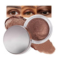 Cream Glitter Brown Shimmer Metallic Eyeshadow Palette Makeup, Natural Single Mini Instant Holographic Eyeshadow For Women, Sombras Crema Para Ojos, Talc, Paraben & Cruelty Free