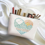 2pcs Camping Gifts for Women Makeup Bag, Travel Essential Cosmetic Bag Camping Essentials Birthday Gifts for Women Female Girls Sister BFF, Outdooor Enthusiasts Toiletry Bags