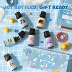 SALUBRITO Bath Fragrance Oils, Premium Essential Oil Set for Diffuser, Soap, Candle Making Scents, Vanilla & Coconut, Sparkling Grapefruit, Lemon Verbena, Amber Oud, Charming Bloom, Lavender Field