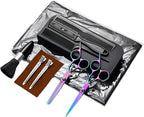 Hair Cutting Scissors Kit 11PCS, Professional Haircut Scissors with Japanese Stainless Steel Shears, Thinning Shears, Haircut Accessories in Leather Case for Salon/Home (Rainbow)