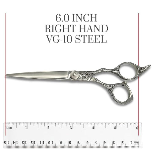 6" Virtuoso Hair Scissors - VG10 Japanese Steel Shears for Professional Use (Hair Cutting Scissors)