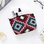 Women Native Southwest American Indian Aztec Navajo Art Make Up Bag Holder Multifunction Cosmetic Train Case Casual Zipper Tote Bag Large Capacity for Cosmetics Digital Accessories Travel