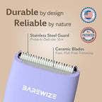 Bikini Trimmer for Women, Pubic Hair Trimmer, Waterproof, USB-C Rechargeable, LED Light, Replaceable Blade, Electric Razors for Women, Electric Lady Shaver (Amethyst Purple)