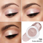 Cream Glitter Light Champagne Shimmer Metallic Eyeshadow Palette Makeup For Mature Women, Mini Instant Holographic Eyeshadow, Sombras Crema Para Ojos, Talc, Paraben & Cruelty Free, 730