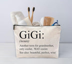Sufamb Gigi Grandma Makeup Bag - Gigi Gifts for Grandma's Birthday or Mother's Day