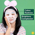 FACETORY K Beauty Face Mask Skin Care - Soothe Me Tea Tree 2-Step Sheet Mask with Tea Tree Extract & Chamomile + Soothing Ampoule | Skin Calming, Acne Clearing (5 Pack)