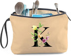 Birthday Thank You Appreciation Monogrammed Gifts for Mom Aunt Teacher Sister Friend Coworkers Bride Bridesmaid Makeup Cosmetic Bag with Mirror Mothers Day Christmas Graduation K