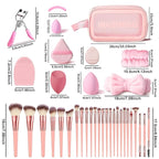 61Pcs Pink Makeup Brushes Set Professional Makeup Kit Multi-functional Makeup Tool Set with Case Facial Makeup Accessories, Foundation Makeup Brush Kit Eye and Face Make up Brushes & Tools