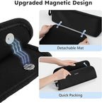 MOKURA Hot Hair Tools Travel Bag with Heat Resistant Mat Removable, Hair Accessories Organizer Case, Women Travel Essentials, Storage Pouch for Curling Iron Straightener Flat Iron Hair Dryer, Black