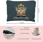 Boho Blue Hippie Makeup Bag - Peace Love Affirmations Gift