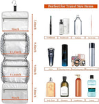 Bosidu Hanging Travel Toiletry Bag,Large Capacity Cosmetic Travel Toiletry Organizer for Women with 4 Compartments & 1 Sturdy Hook,Perfect for Travel/Daily Use/Christmas