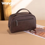 Montana West Wrangler Makeup Bags for Women Portable Toiletry Bag Small Travel Cosmetic Organizer for Gift Zipper Closure