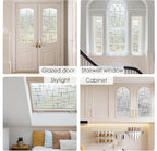 HIDBEA Window Privacy Film, Decorative Staic Cling Frosting Film, Heat Control UV Blocking Non-Adhesive Window Sticker for Home, Cross Pattern,29.5 X 78.7 Inches