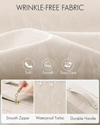 Vlando Makeup Bag,Large Capacity Toiletry Bag for Women Waterproof Portable Make up Pouch PU Leather Open Flat Cosmetic Bag(Cream White)