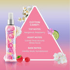 So...? Cotton Candy Body Mist Perfume for Women - Sweet Vanilla Perfume with Notes of Bergamot, Raspberry, Candy Floss - Gifts for Women - 3.5 oz
