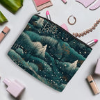 3Pcs Classic Forest Flower Fruit Makeup Bag Cosmetic Bags for Women, Abstract Botanical Travel Toiletry Bag, Thank You Anniversary Birthday Friendship Gifts for Women Girls Mom Friends Teacher