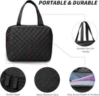 SUNRISING Travel Toiletry Bag Makeup Bag for Women, Large Water-Resistant Travel Cosmetic Make Up Bag with Handle，Travel Toiletry Bags for Compartments Accessories Essentials-Black