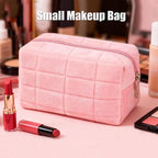 Makeup Bag Small Cosmetic Pouch for Purse Women Girls Y2k Checkered Make Up Bags