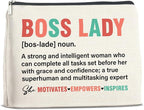 Boss Lady Gifts for Women - Female Boss Lady Makeup Bag with Zipper Closure