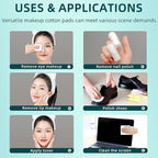 Premium Exfoliating Cotton Pads (120 Count) - 100% Cotton, Extra-Soft and Lint-Free, Durable Squares for Facial, Lip, and Eye Makeup Removal