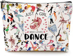 Christmas Thank You Gifts Dance Makeup Bag for Girls Dancer Recital Gift, Cosmetic Toiletry Bag with Zipper Pouch Dance Gift for Women, Sister, Lover, Teacher, Friendship Secret Santa Gifts