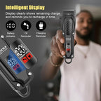 HIENA PRO Professional Hair Clippers for Men, Cordless Hair Clipper for Hair Cutting Kit 3-in-1 LED Haircut Set with Foil Shaver, USB-C Rechargeable Barber Clippers for Men