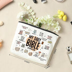 2 Pcs Inspirational Christian Gifts for Women: Bible Verse Scripture Makeup Bag Cosmetic Bag for Girl Daughter Bestie Friendship Gifts - Thanksgiving, Christmas, Graduation, Birthday