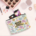 Daily Affirmations Makeup Bag Nurse Accessories for Work Nurse Gifts Nursing Student Essentials Inspirational Gifts for Women Female RN Nurse Coworker Birthday Friendship Nurse Day Travel Toiletry Bag