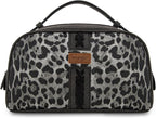 Montana West Wrangler Makeup Bags for Women Leopard Print Toiletry Bag Small Travel Cosmetic Organizer for Gift