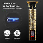Hair Clippers for Mens Zero Gapped Cordless Hair Trimmer T-Blade Trimmer Professional Haircut & Grooming Kit Rechargeable Edgers Clippers Hair Trimmer Shaver Cutting Kit with LCD Display (Led-NS)
