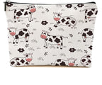 Cow Gifts Makeup Bag Cow Print Stuff Cosmetic Bag Cow Themed Gifts for Women Girls Friend Daughter Cow Stuff Cow Lover Gifts Travel Organizer Zipper Pouch Graduation Birthday Friendship Gifts