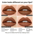 Brown Red Liquid Lipstick Matte Long Lasting Smudge-Proof, Non-Stick Cup, Transfer-Resistant Lip Color,Waterproof, Non-Transfer Formula (Graceful Glow)