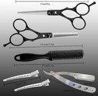 Fcysy Professional Hair Scissors Texturizing Shears Kit, Haircut Scissors Thinning Shears 11 Pcs Set